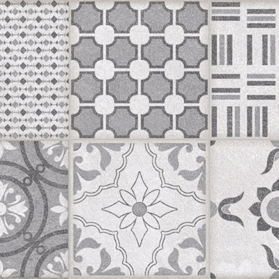 Grey Patchwork Decor