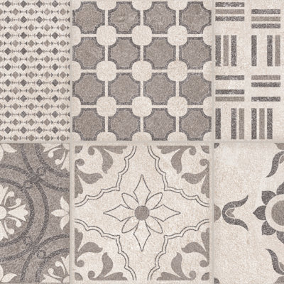 Taupe Patchwork Decor
