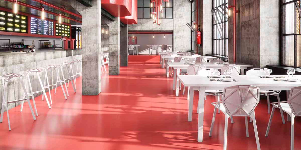 Colors Red Unglazed Porcelain Floor Tile Olympia