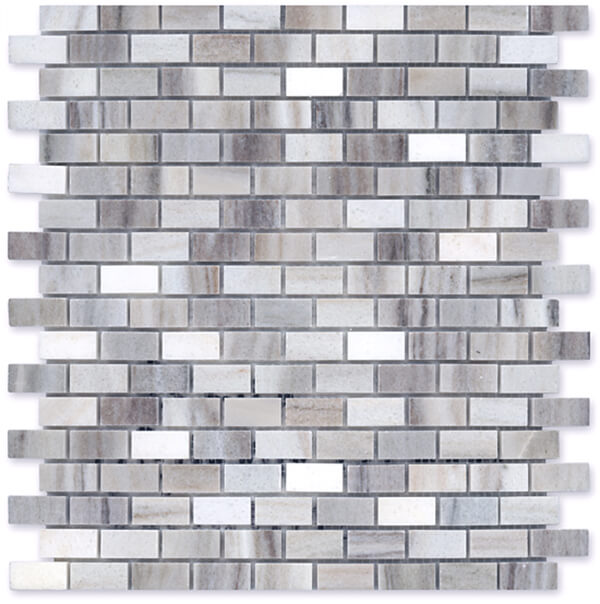 Verona Brick Mosaic Polished Marble Olympia Backsplash